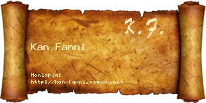 Kan Fanni névjegykártya